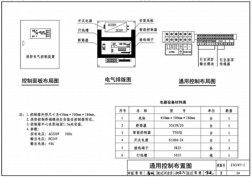 23CJ87-1通用控制布置圖